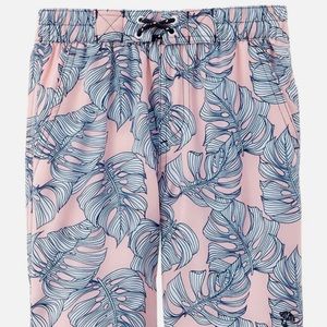 SHADE CRITTERS Pink Leaf swim Trunks